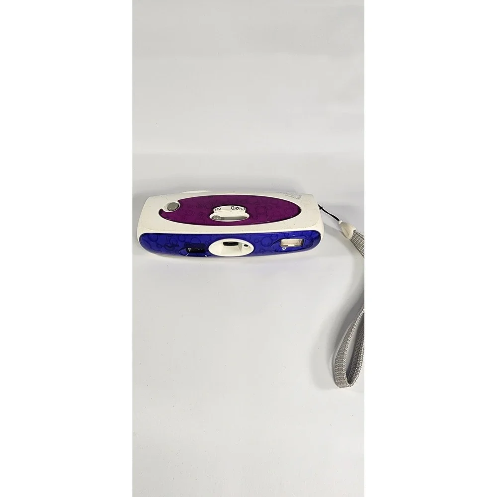 Polaroid i-Zone Instant Pocket Camera White Purple Bubble Pattern Vintage Y2K